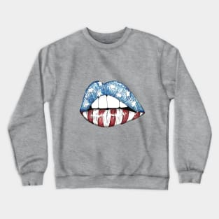 American Flag Lips Crewneck Sweatshirt